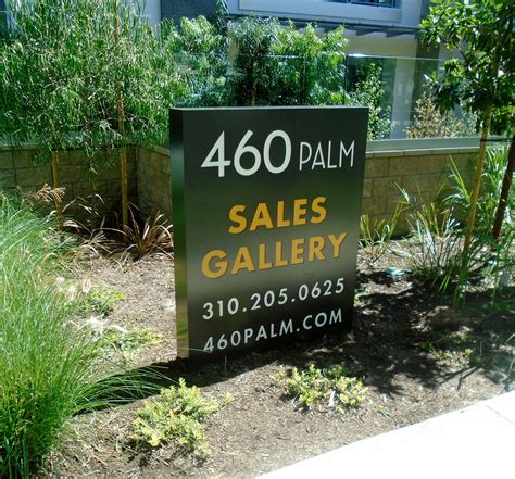 460 Palm Sales Gallery Sign With Recessed Copy That Has Been