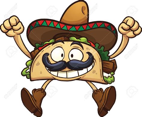 Resultado De Imagen De Mexicano Taco Cartoon Happy Cartoon Taco Drawing