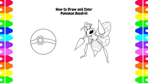 Pokemon Beedrill L How To Draw And Color Pokemon Beedrill Toddler For