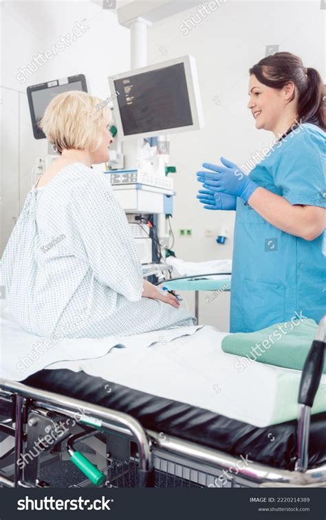 Nurse Explaining Procedure Patient Hospital Surgery Stock Photo