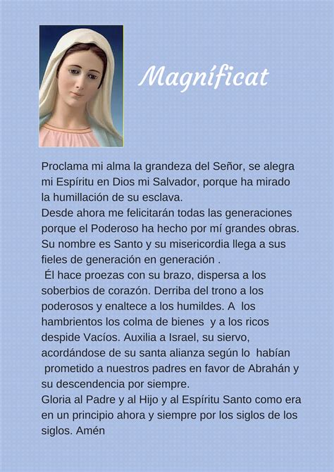 Magníficat Jesus Jose Y Maria Maria Jose Catholic Prayers In Spanish