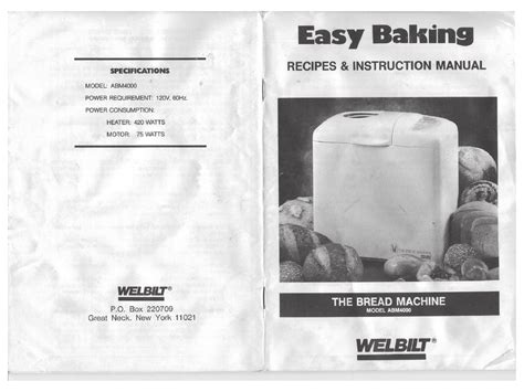 Amb3500 compatible user manual (#7ze5n1, 17 pages). Welbilt Abm3500 Recipes : Bread Machine Manuals Creative ...