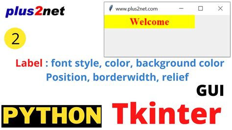 Tkinter Label With Font Styles Color And Background Using Fg Bg Text