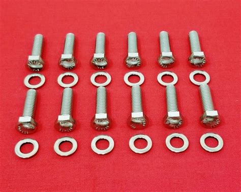 Motors Sbc Intake Manifold Bolts Hex Stainless Steel 283 327 350 400