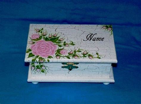 Hand Painted Jewelry Box T Custom Wood Jewelry Chest Personalized