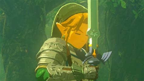 link pulls the master sword breath of the wild youtube