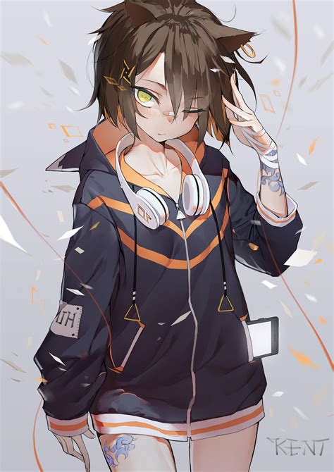 Anime Girl With Headphones Original Character 14 Nov 2017｜random