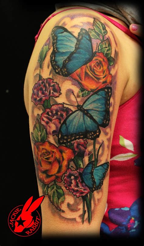 55 Butterfly Flower Tattoos