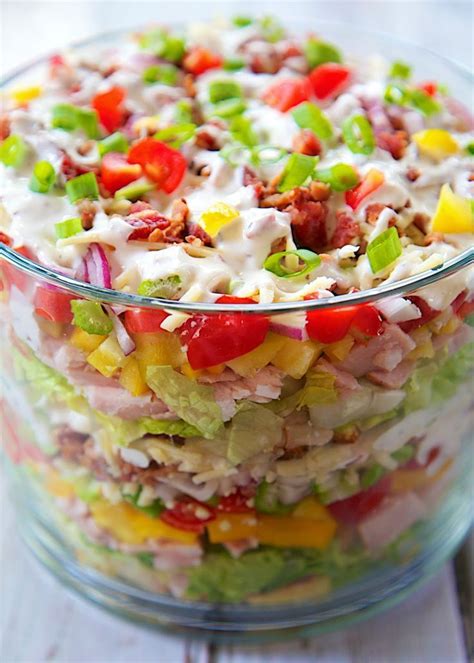 As a diabetic, it's important to make sure you eat healthy meals that don't cause your blood sugar to spike. Cornbread & Turkey Layered Salad | Layered salad, Layered ...