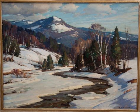 Rare And Important Classic 20th C American Vermont Winter Landscape Oil