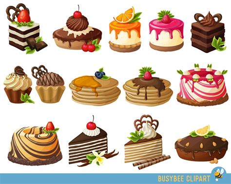 Cake Digital Clipart Pastry Clip Art Sweet Treat Cake Clip Art Dessert