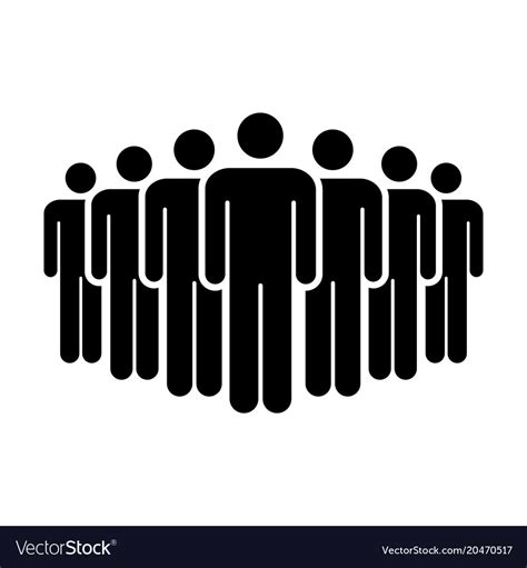 People Icon Group Of Men Team Symbol For Business Vector Image