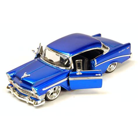 1956 Chevy Bel Air Blue Jada Toys Bigtime Kustoms 50607 124 Scale