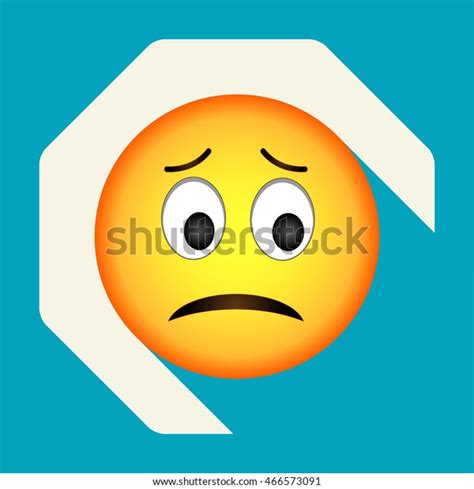 Emoticon Sad Face Sad Emoji Vector Stock Vector Royalty Free 466573091