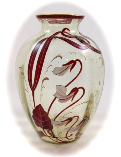 Harrach Art Nouveau Enameled Vase Signed Harrach Ca 1900 Collectors Weekly