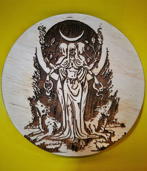 Hecate Wheel Labyrinth Wiccan Decor Hecate S Wheel Etsy