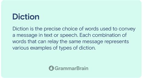 Types Of Diction Examples In Writing Grammar Rules More Grammarbrain
