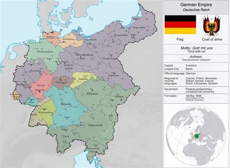 The German Empire After Successful Revolutions In 1848 Imaginarymaps