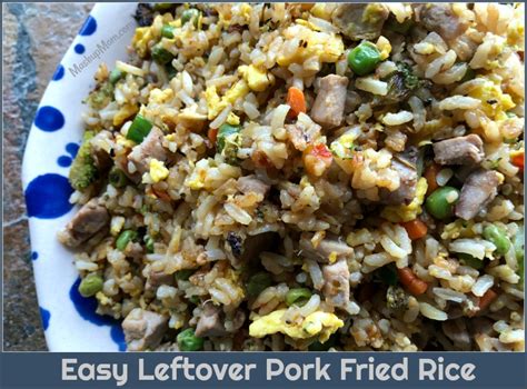 Add the leftover pork roast that has been finely chopped and the leftover vegetables. Easy Leftover Pork Fried Rice