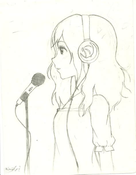 Anime Girl Singing By Kanakosaku07 On Deviantart
