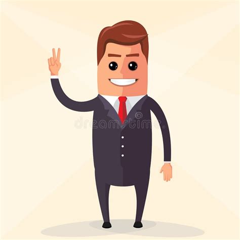 Vector Flat Illustration Business Or Manager With Bag Of Money