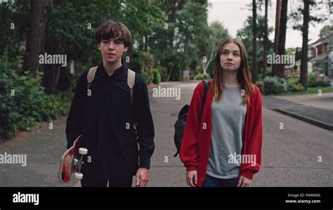 The End Of The Fing World From Left Alex Lawther Jessica Barden