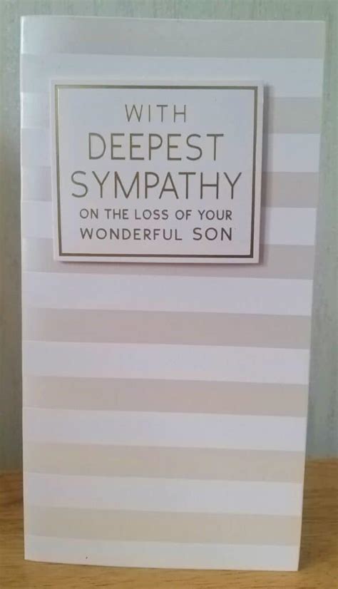 Son Sympathy Card With Deepest Sympathy On The Loss Of Your Son