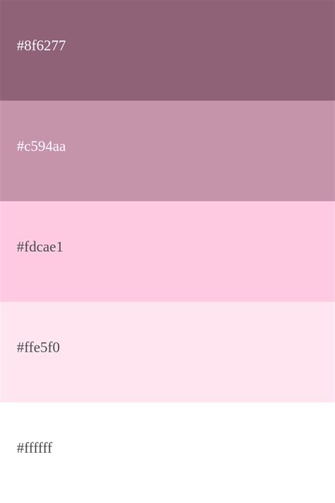 Paletas De Color Rosa Palo Pastel Combinaciones Y C Digos