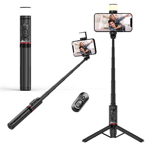 Wecool S4 Selfie Stick Bluetooth Selfie Stick With Light6 Shades 3 Colors And 2 Tones