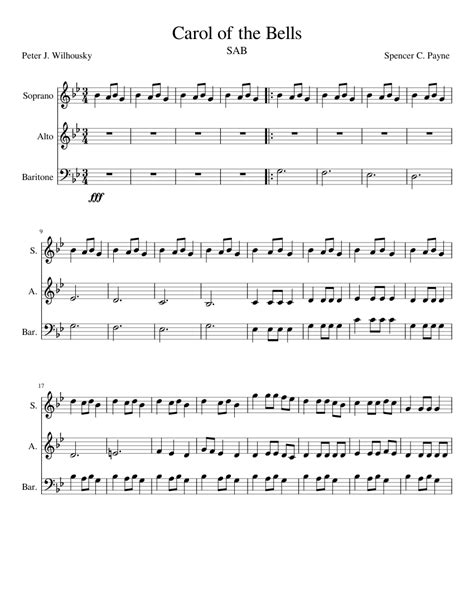 Carol of the bells free sheet music. Carol of the Bells Sheet music for Voice | Download free in PDF or MIDI | Musescore.com