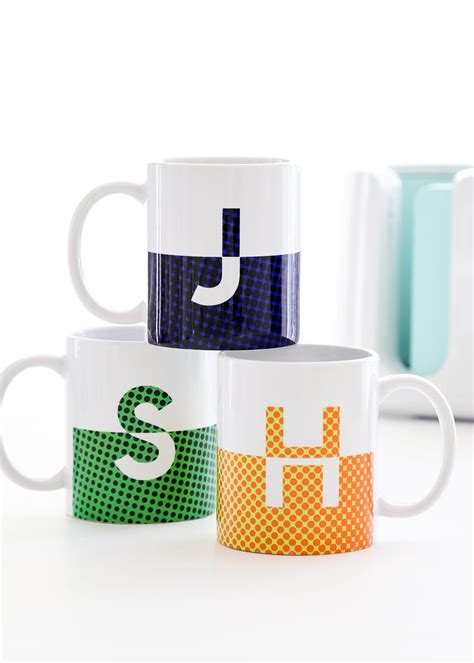 Diy Split Monogram Mugs With Cricut Mug Press