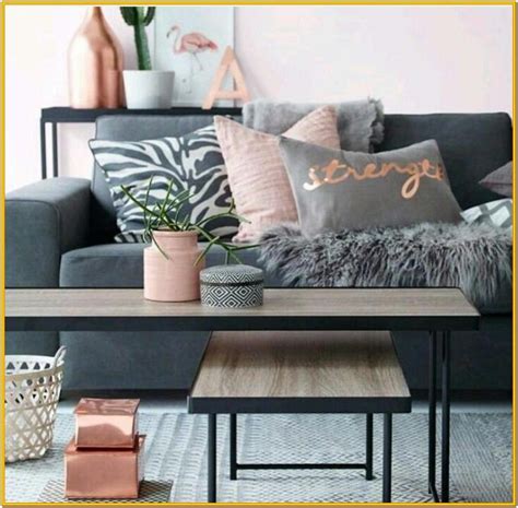 Rose Gold And Cream Living Room Ideas Home Design Home Design Ideas