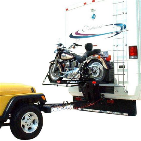 This Rv Motorcycle Carrier Will Lift Your Bike Up Off The Ground And