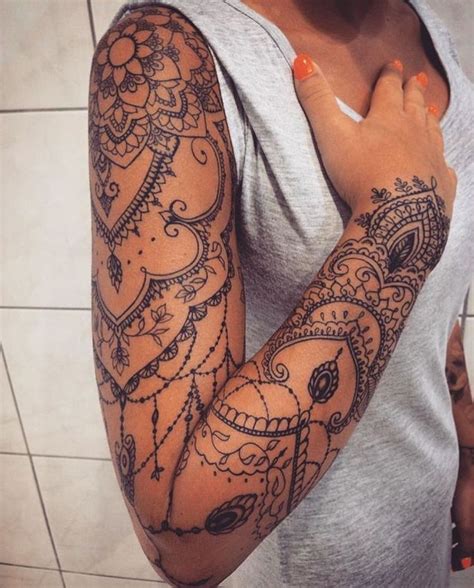 Beautiful Mandala Sleeve Tattoos For Women Brighter Craft Lace Sleeve Tattoos Sleeve