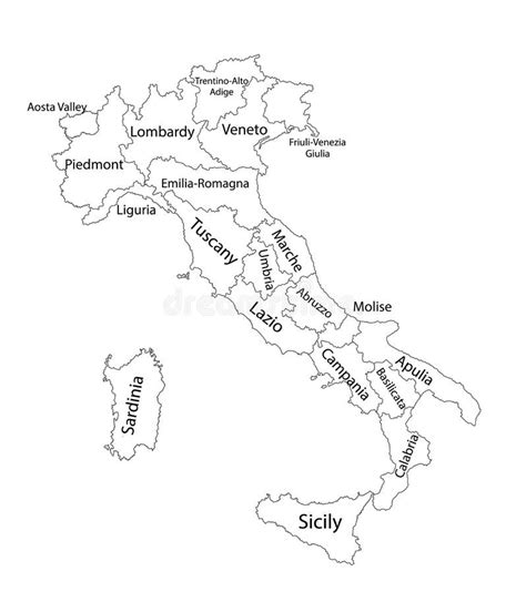 Editable Blank Vector Map Of Italy Vector Map Of Italy Isolated On