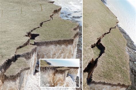 Beachy Head Warning As Huge Cracks Dramatically Open Up Sparking Cliff