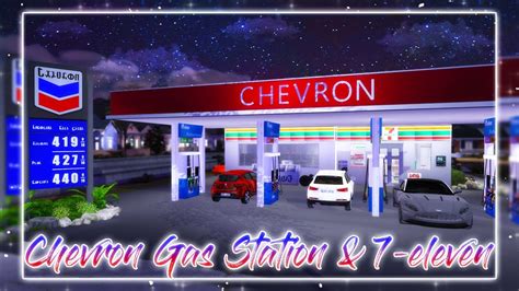 🚘chevron Gas Station And 7 Eleven Sims 4 Speedbuild Youtube