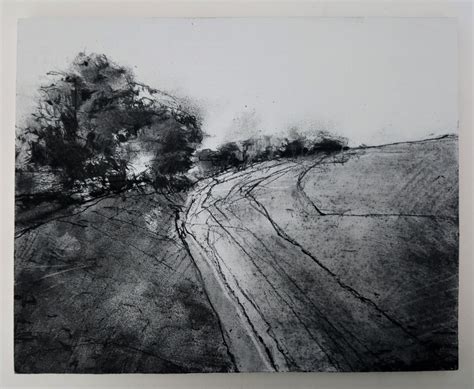 Black And White Landscape Drawing