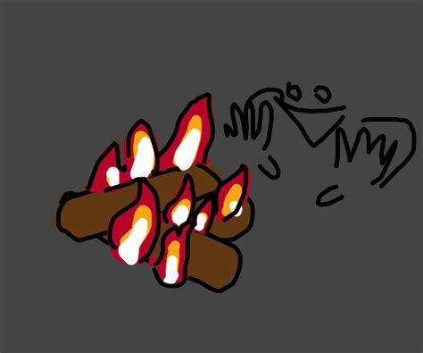 Warming Up By The Campfire Drawception