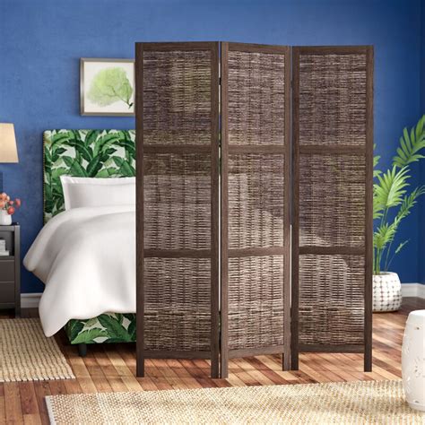 Different materials like acrylic, silver and wood are used for divider. Beachcrest Home Dominique 3 Panel Room Divider & Reviews ...