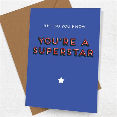 Youre A Superstar Congratulations Card By Well Bred Design