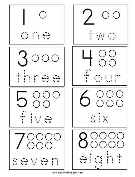 Math Sight Number Worksheets Numbers Kindergarten Numbers Preschool