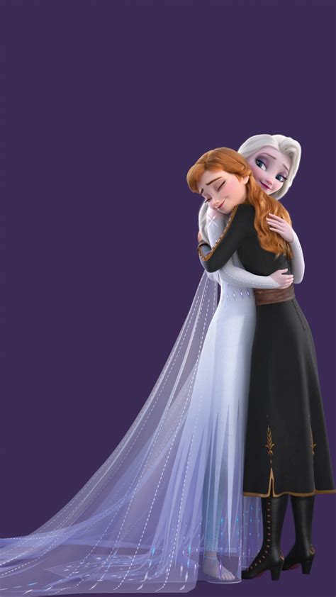 Fagyasztott 2 Hd Háttérképességű Elsa Megölelte Anna T Disney Frozen
