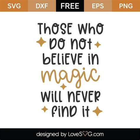Free Believe In Magic Svg Cut File
