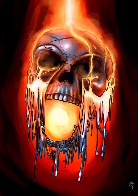 Molten Metal By Jessimie On Deviantart Skull Pictures Skull Artwork