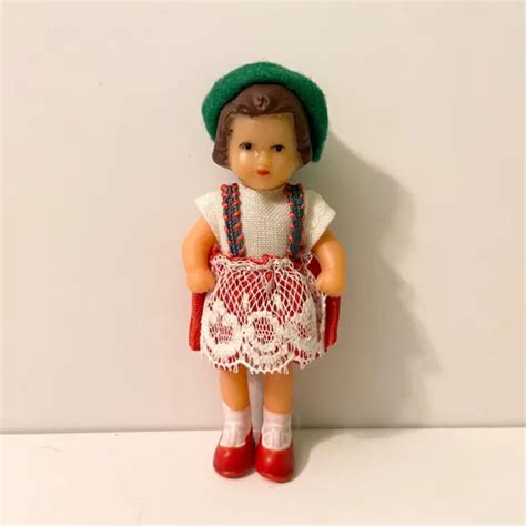 vintage miniature german ari rubber girl doll 3 inch tall figure 15 72 picclick