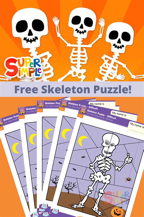 Skeleton Puzzle In 2020 Transition Songs Halloween Puzzles