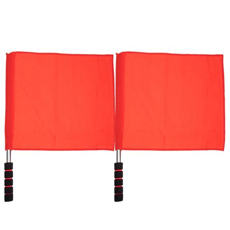 Tinksky 2Pcs Match Command Flag Traffic Signal Flags Referee Warning
