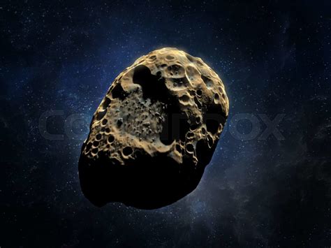 D Rendering Of An Asteroid Stock Image Colourbox