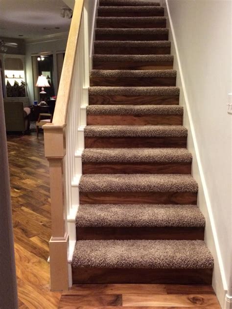 Maybe you would like to learn more about one of these? Hickory flooring risers with carpet treads to transition ...